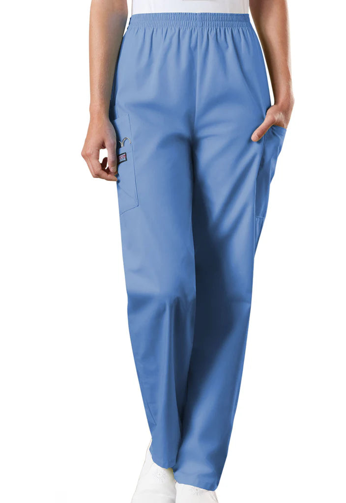 Cherokee Workwear Originals Women's Scrubs Elastic Waist Utility Scrub Pants (CCHN) | 4200 TALL