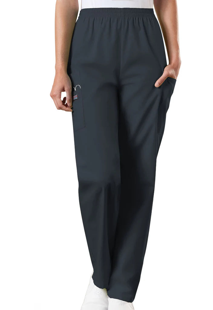 Cherokee Workwear Originals Women's Scrubs Elastic Waist Utility Scrub Pants (CCHN) | 4200 TALL