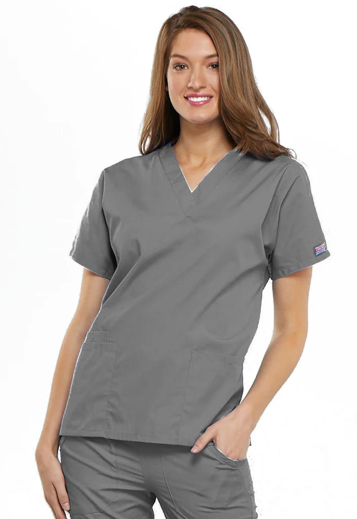 Cherokee Workwear Originals Women's V-Neck 2 Pocket Solid Scrub Top (CCHN) | 4700