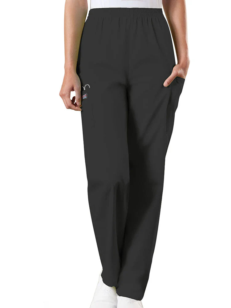 Cherokee Workwear Originals Women's Scrubs Elastic Waist Utility Scrub Pants (CCHN) | 4200 TALL