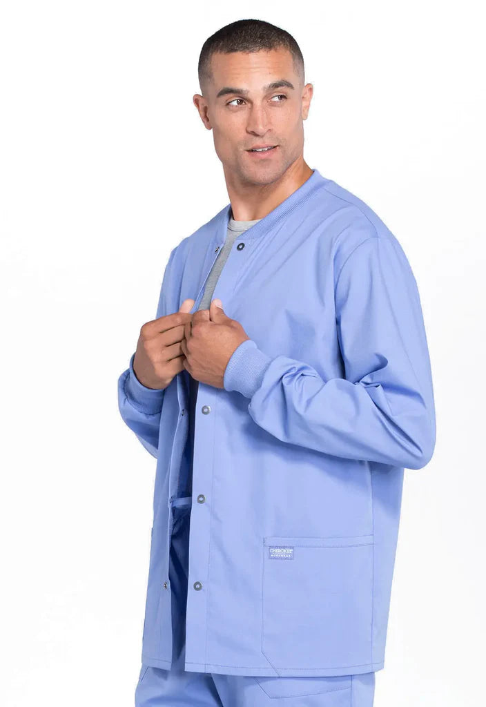 Cherokee Workwear Professionals Men's Snap Front Jacket (CCHN) | WW360