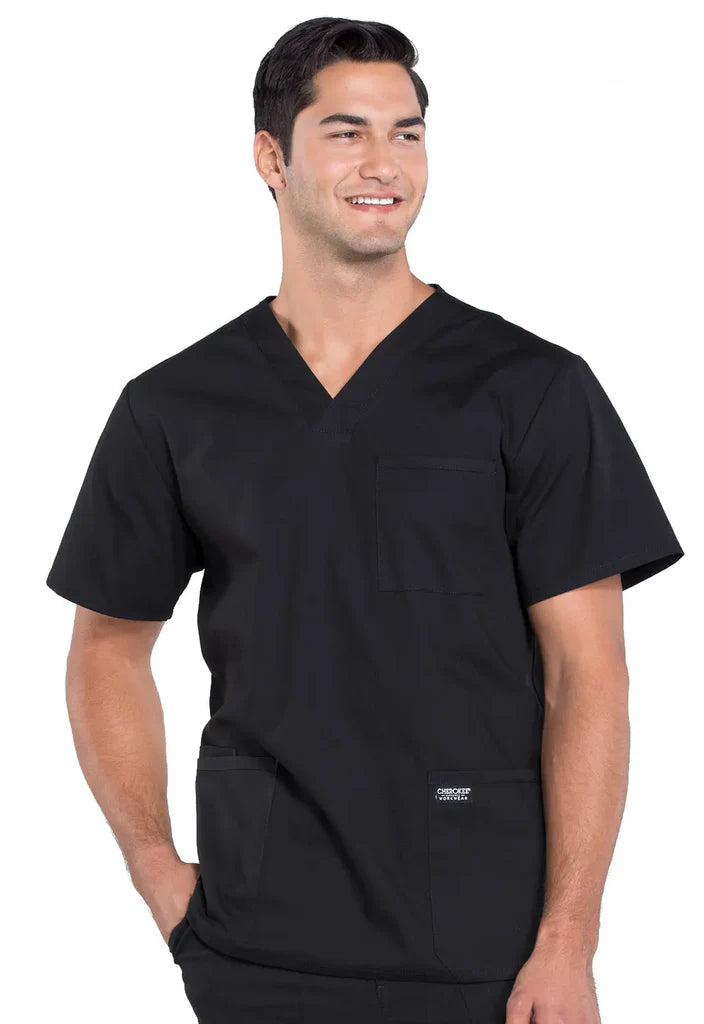Cherokee Workwear Professionals Men's V-Neck Top (CCHN) | WW695