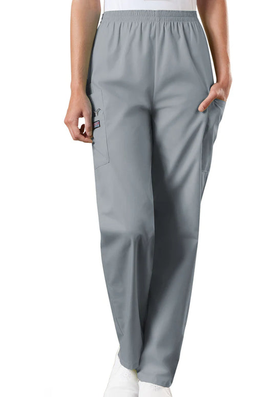 Cherokee Workwear Originals Women's Scrubs Elastic Waist Utility Scrub Pants (CCHN) | 4200 PETITE