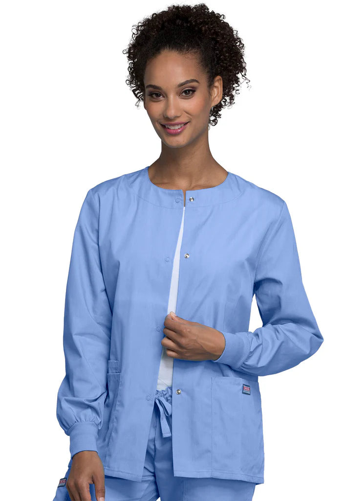 Cherokee Workwear Originals Women's Jewel Neck Warmup Solid Scrub Jacket (CCHN) | 4350
