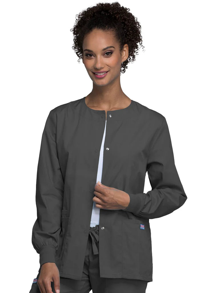 Cherokee Workwear Originals Women's Jewel Neck Warmup Solid Scrub Jacket (CCHN) | 4350