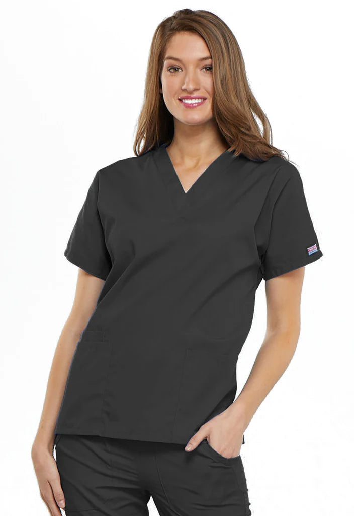 Cherokee Workwear Originals Women's V-Neck 2 Pocket Solid Scrub Top (CCHN) | 4700