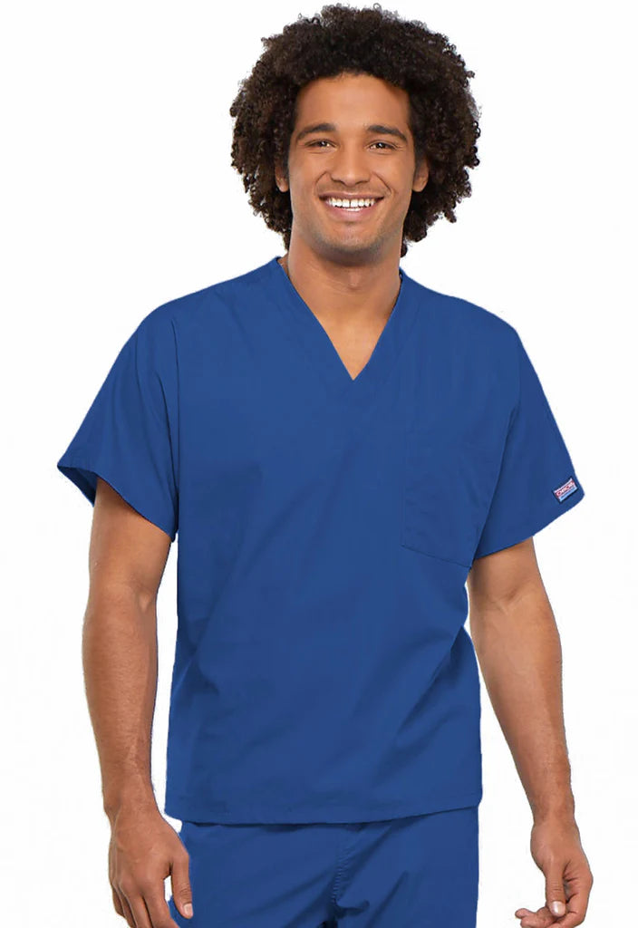 Cherokee Workwear Originals Unisex V-Neck 1-Pocket Solid Scrub Top (CCHN) | 4777