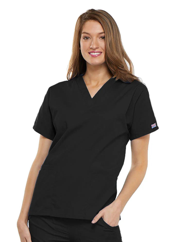 Cherokee Workwear Originals Women's V-Neck 2 Pocket Solid Scrub Top (CCHN) | 4700