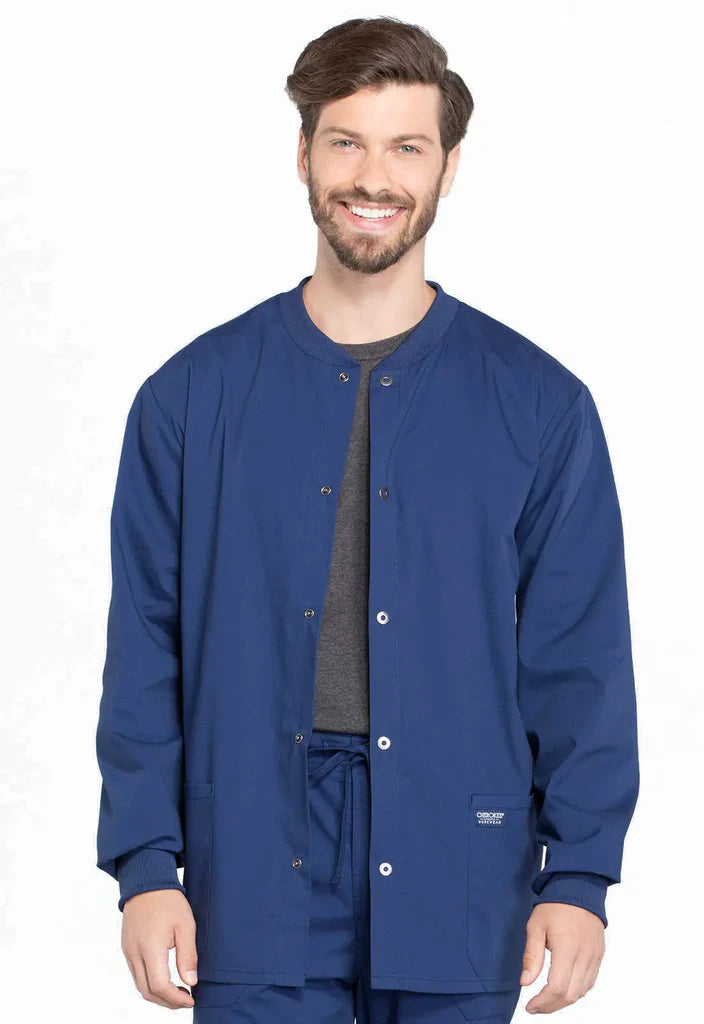 Cherokee Workwear Professionals Men's Snap Front Jacket (CCHN) | WW360
