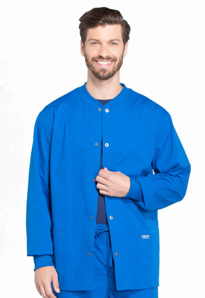Cherokee Workwear Professionals Men's Snap Front Jacket (CCHN) | WW360