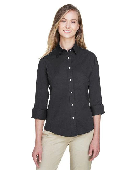 Devon & Jones Ladies' Perfect Fit™ 3/4-Sleeve Stretch Poplin Blouse (CCHN) | DP625W