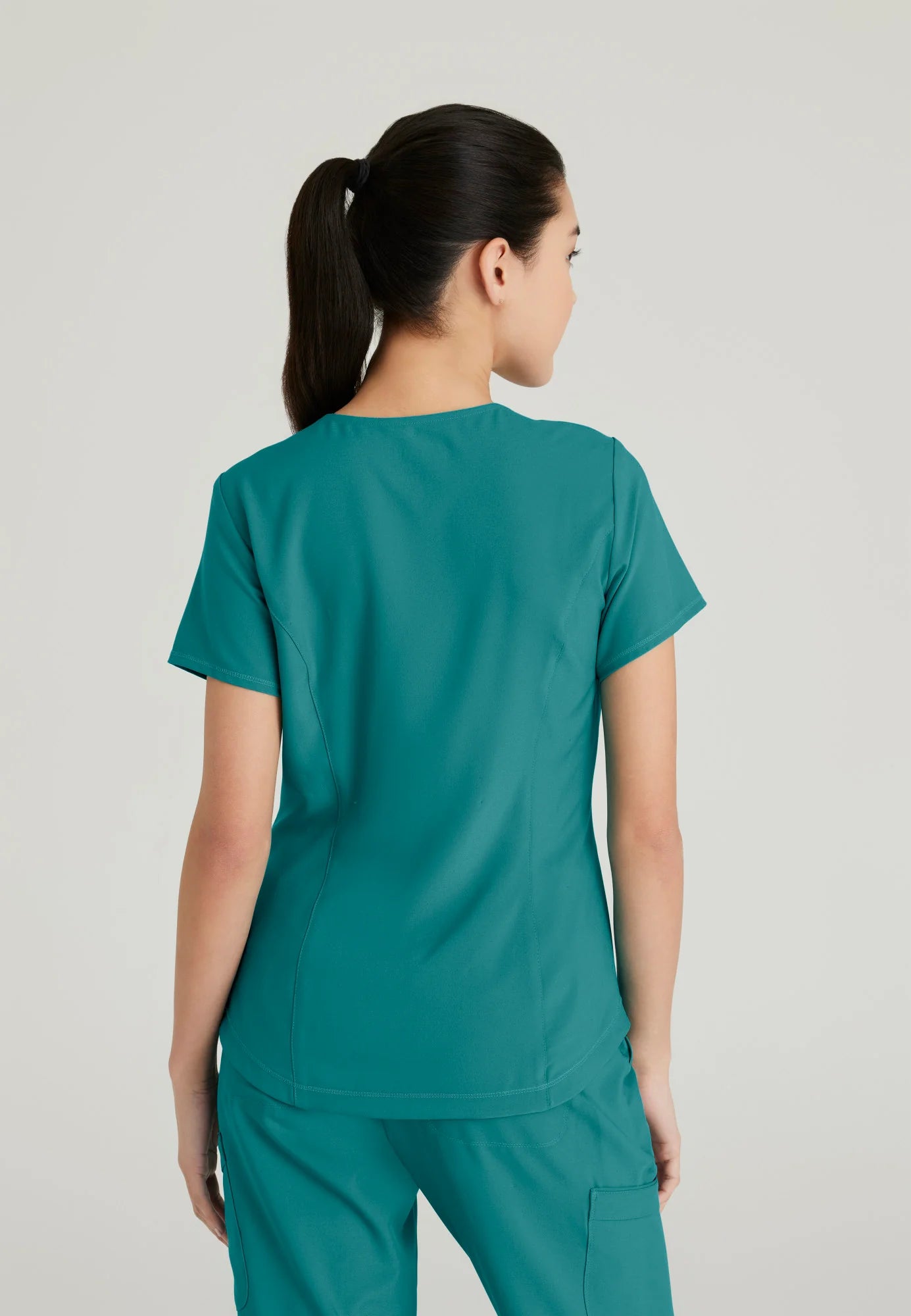 Grey's Anatomy Evolve Rhythm Women's V-Neck 2-Pocket Solid Scrub Top (CCHN) | GSST180