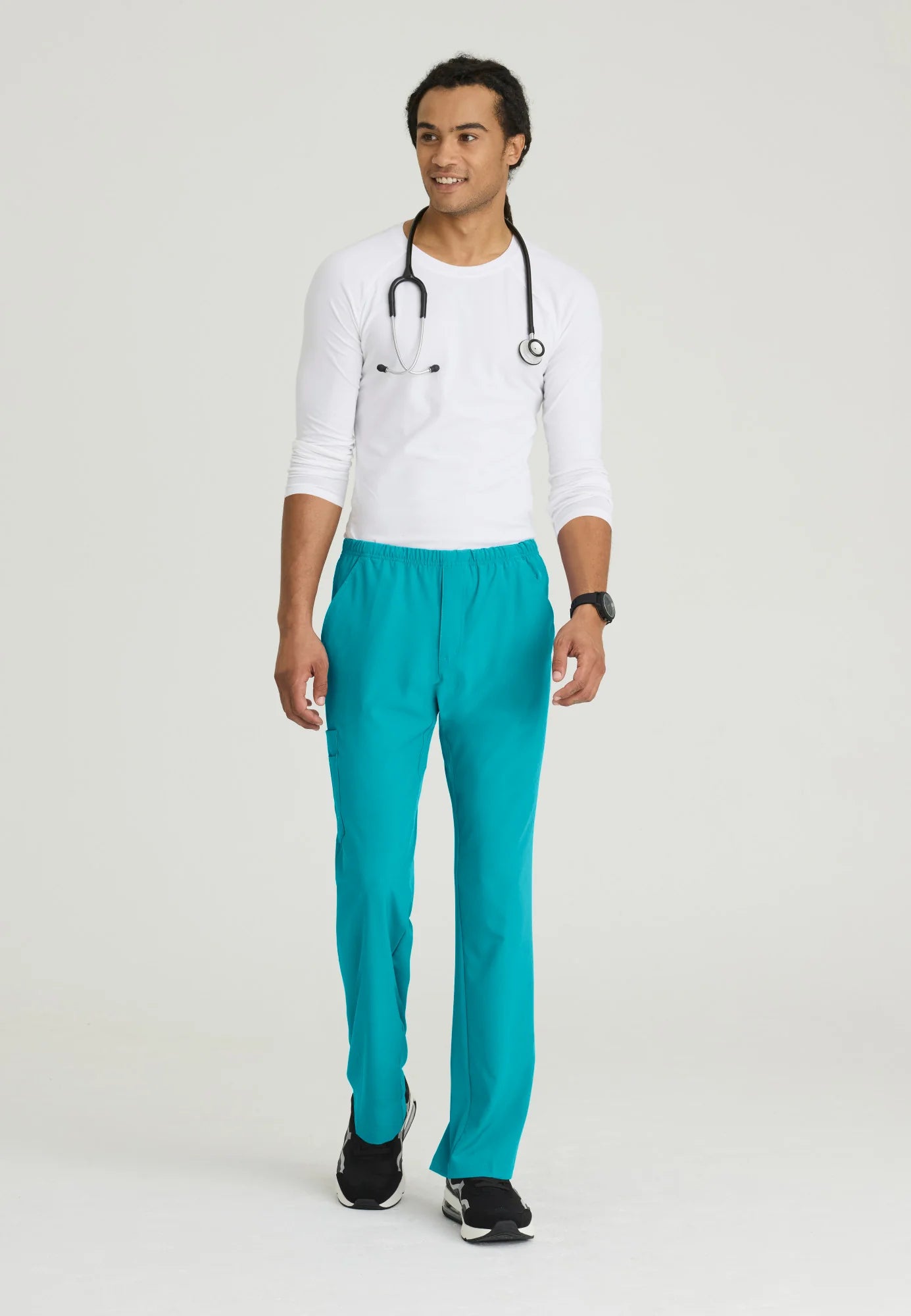 Skechers Structure Men's 4-Pocket Solid Scrub Pant (CCHN) | SK0215